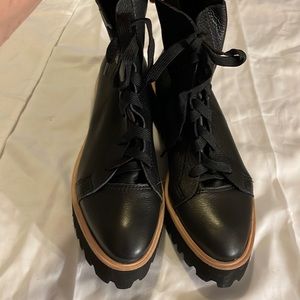 All Black / Anthropologie Platform Boot